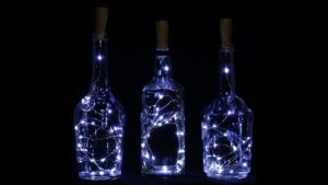 How to make lighted wine bottle decor